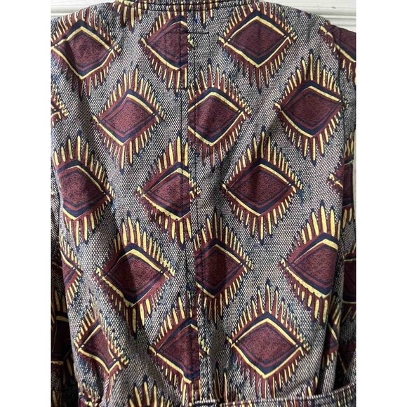 Anthropologie Elevenses Safari Embroidered Vest Belt Aztec Size M Cotton A001605 - Picture 7 of 13